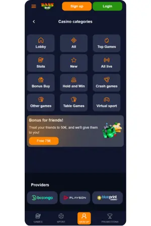 Game lobby screen